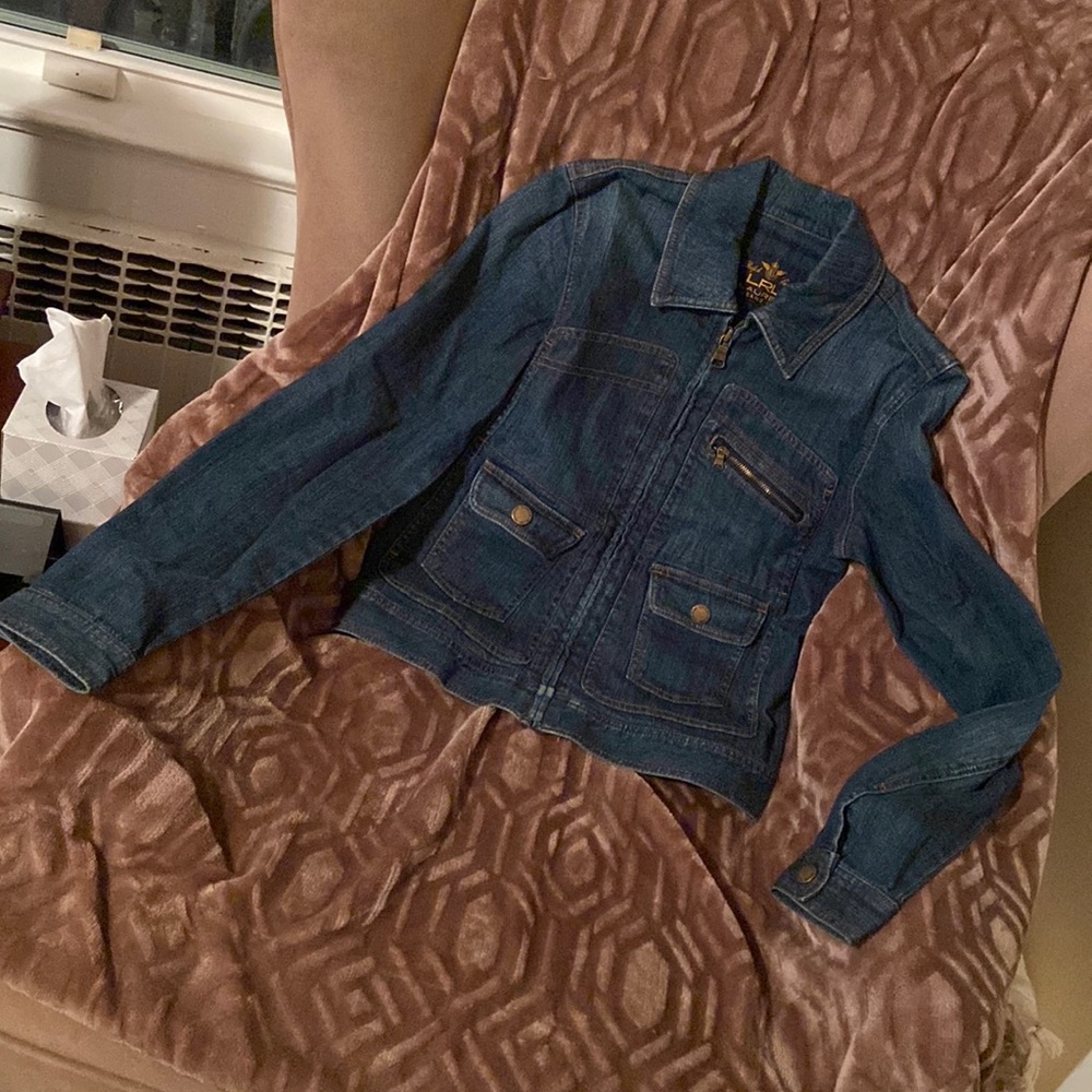 Jean zip up jacket